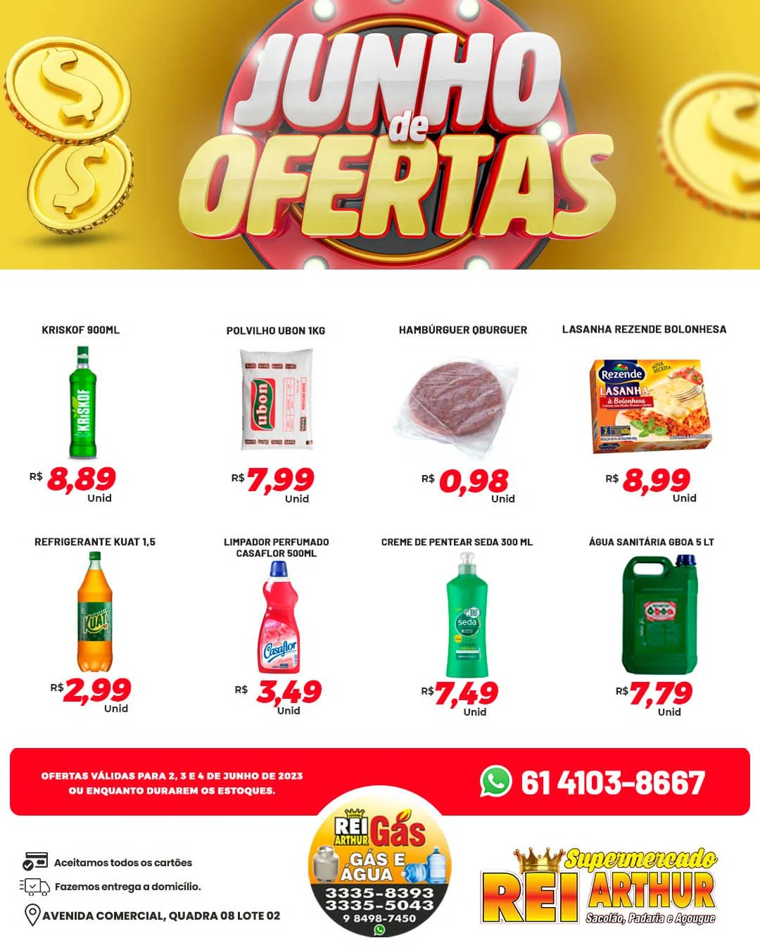 ofertas supermercado rei arthur