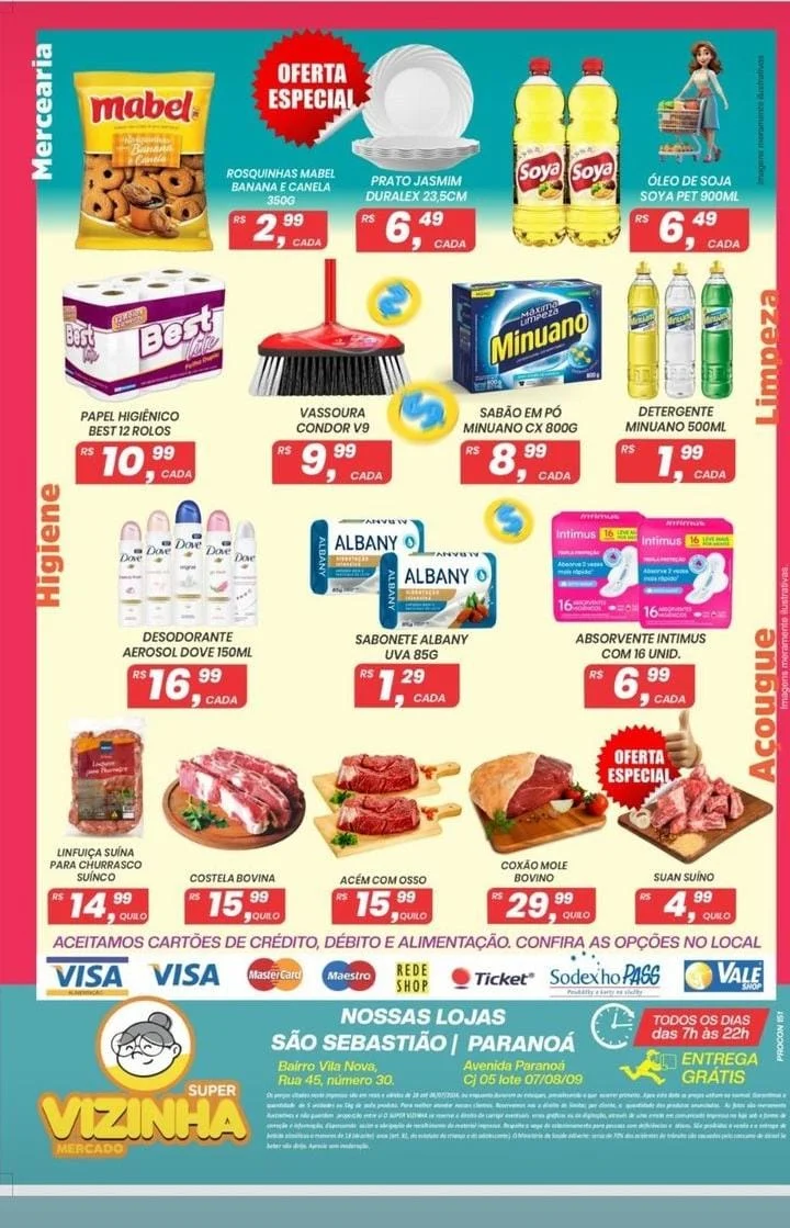 Ofertas mercado super vizinha são sebastião df