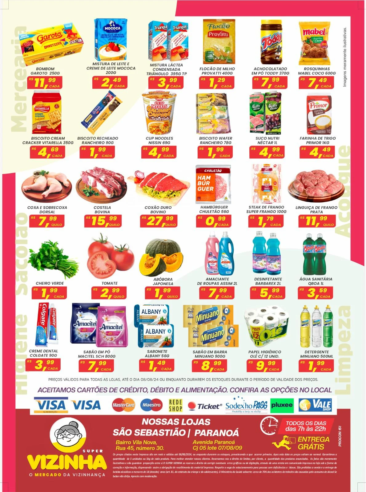 Ofertas mercado super vizinha são sebastião df