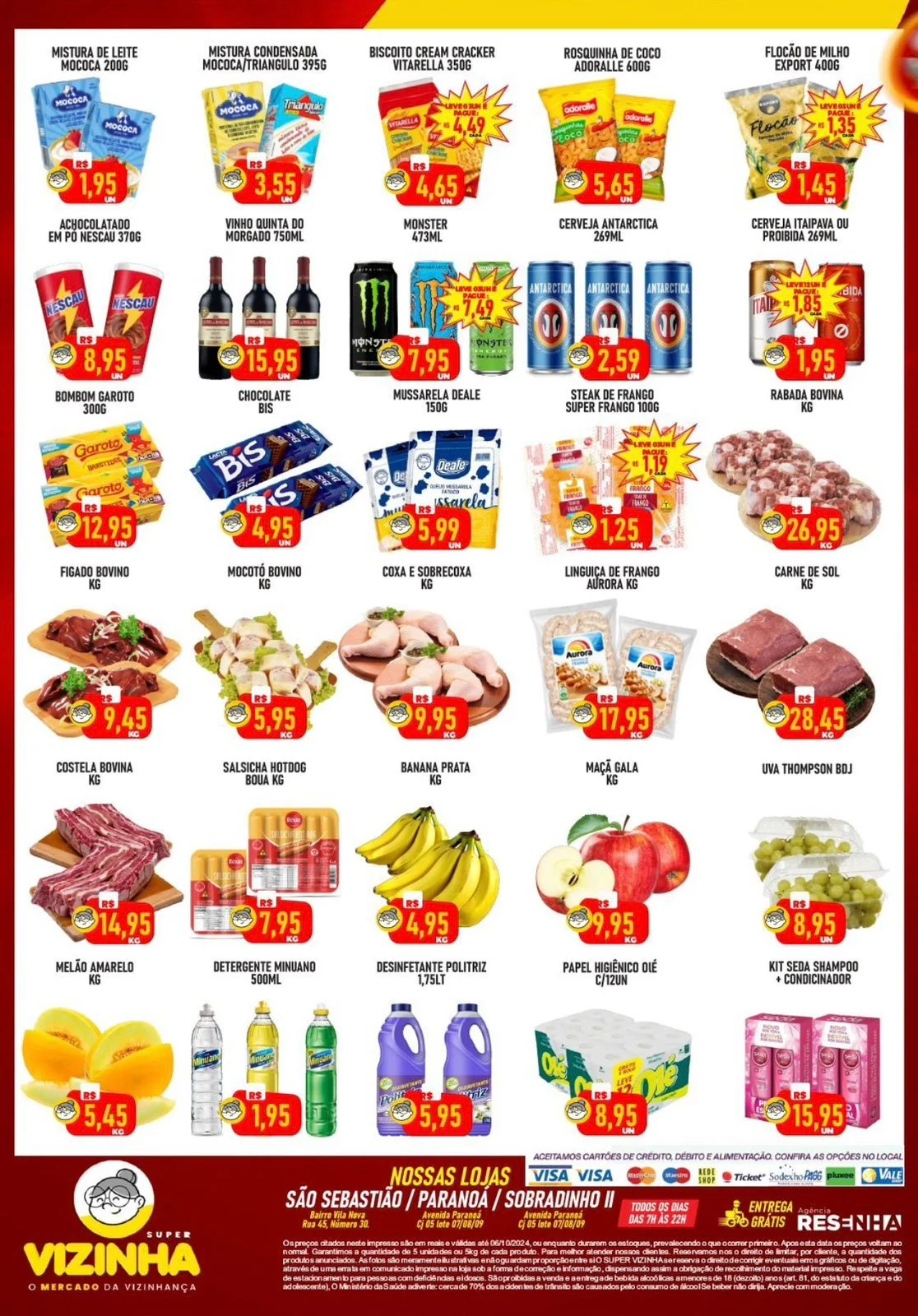 Ofertas mercado super vizinha são sebastião df