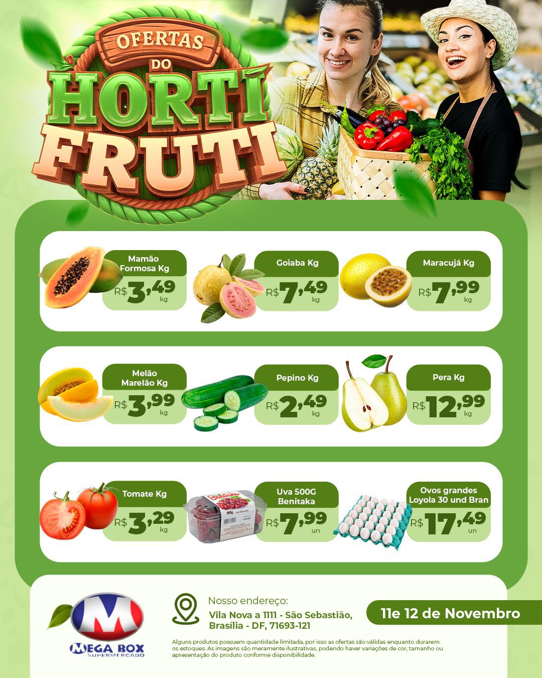 Ofertas supermercado mega box são sebastião df