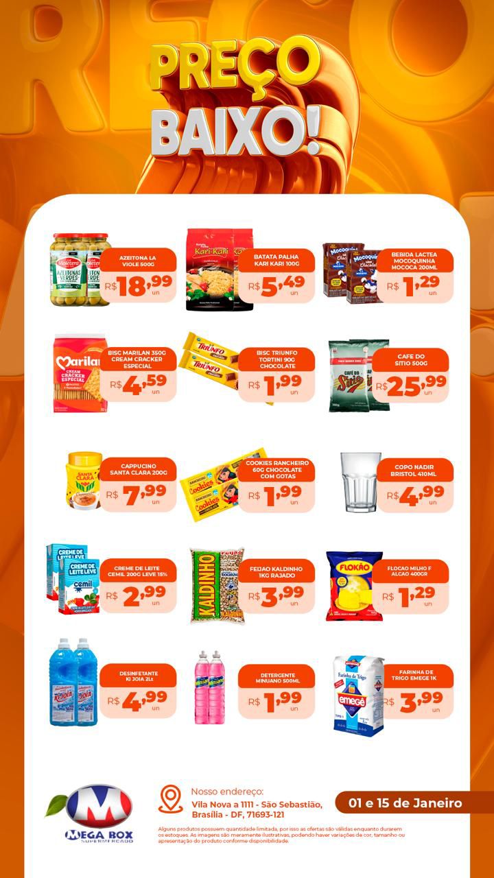Ofertas supermercado mega box são sebastião df