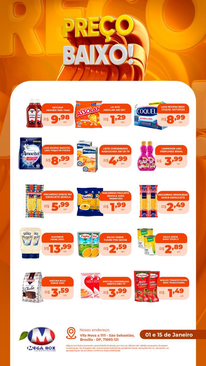 Ofertas supermercado mega box são sebastião df