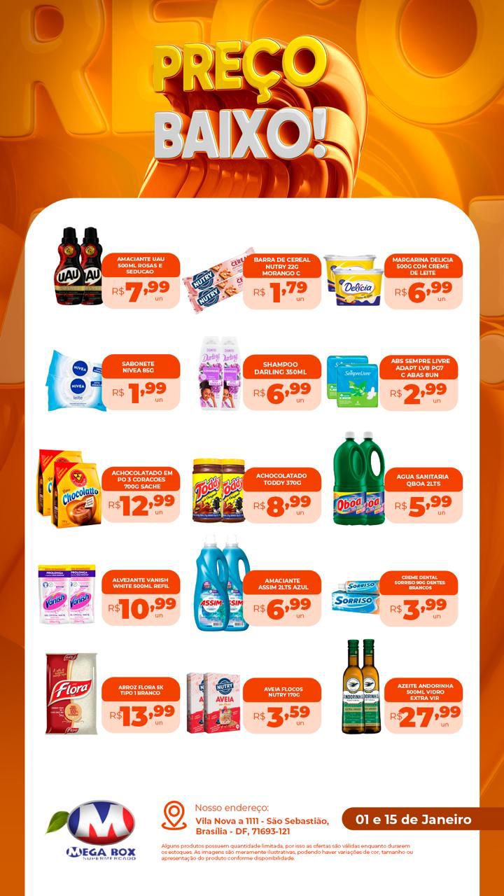 Ofertas supermercado mega box são sebastião df