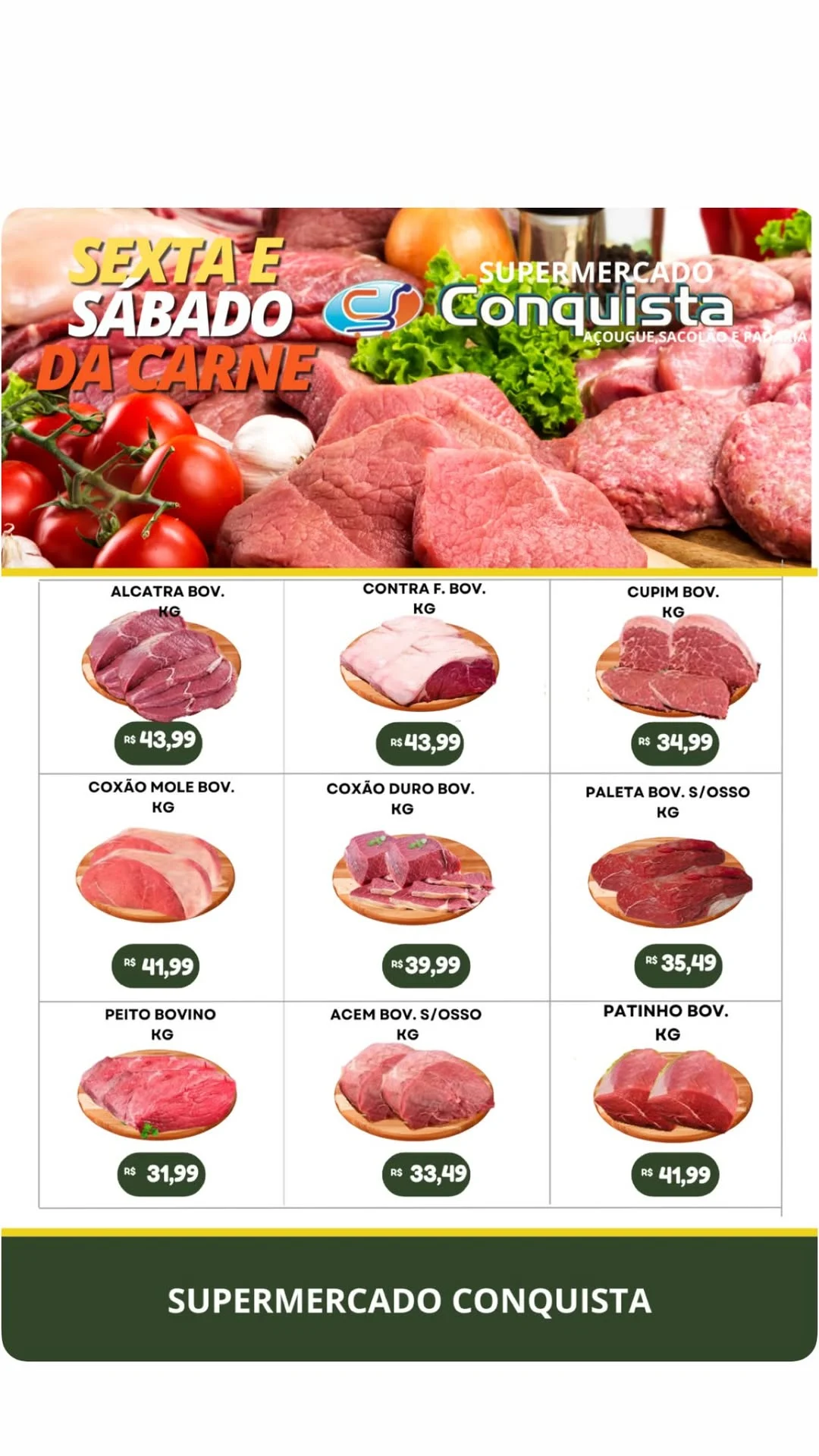 Ofertas supermercado conquista são Sebastião df