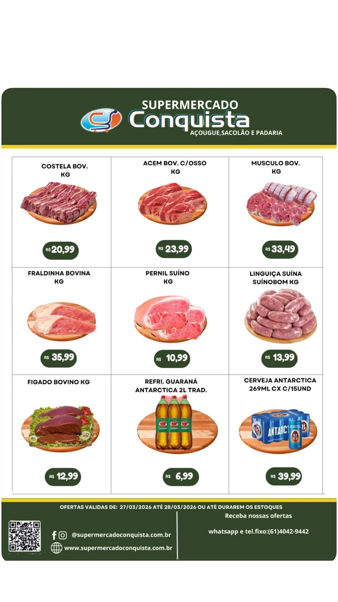 Ofertas supermercado conquista são Sebastião df