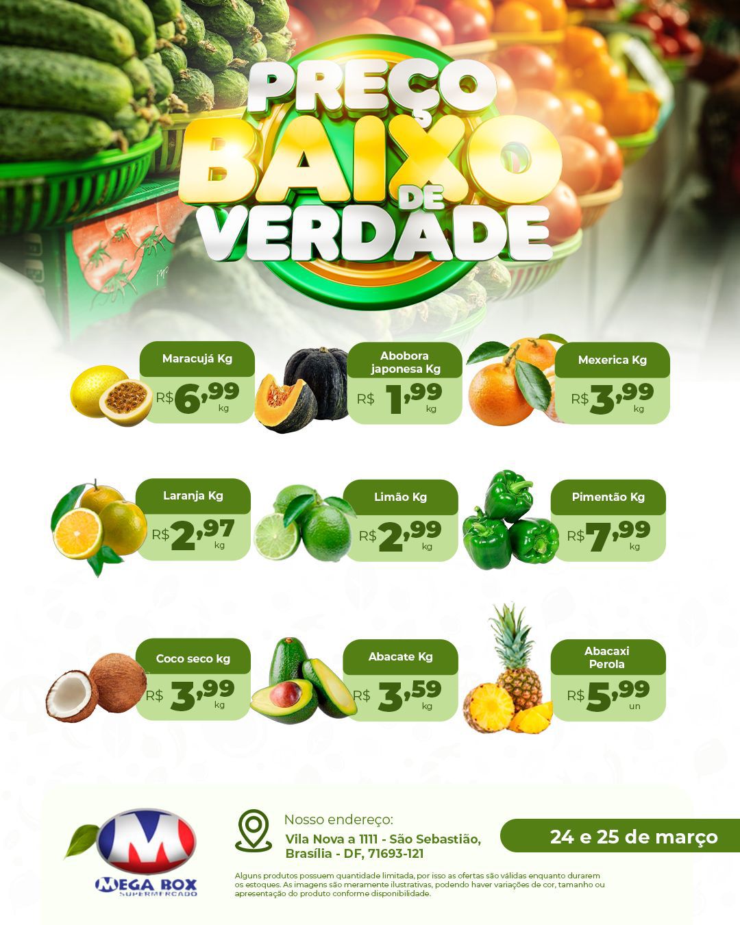 Ofertas supermercado mega box são sebastião df