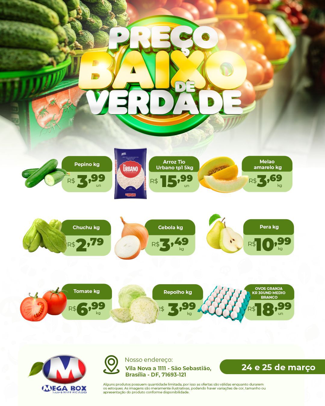 Ofertas supermercado mega box são sebastião df