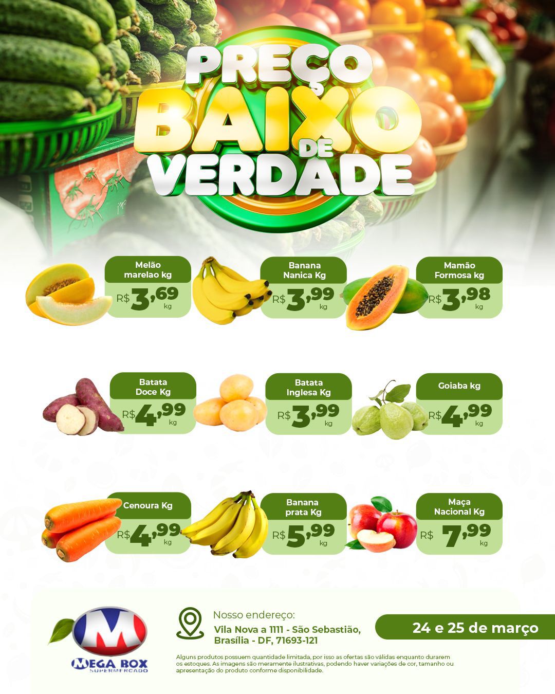 Ofertas supermercado mega box são sebastião df