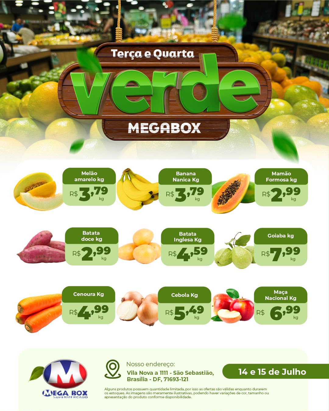 Ofertas supermercado mega box são sebastião df