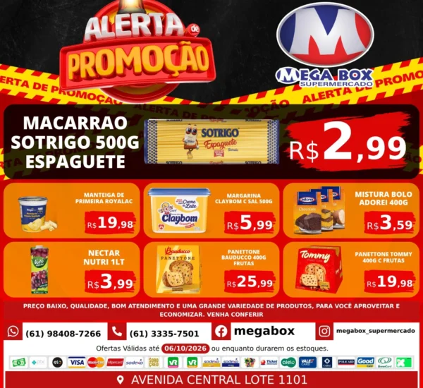 Ofertas supermercado mega box são sebastião df